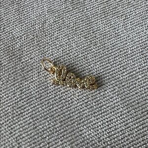 14k Gold Filled Love CZ Pendant